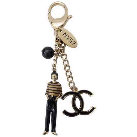 chanel key chain pouch|chanel fluffy keychain.